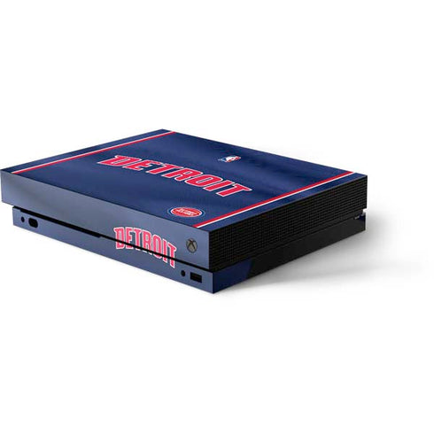 NBA Detroit Pistons Jersey Xbox One X Console Skin
